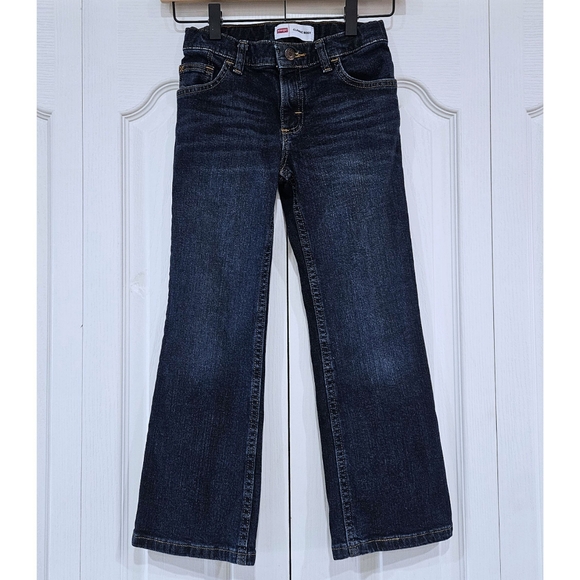 WRANGLER Dark Wash Denim Classic Boot Cut Kids 8 Slim - Picture 3 of 4